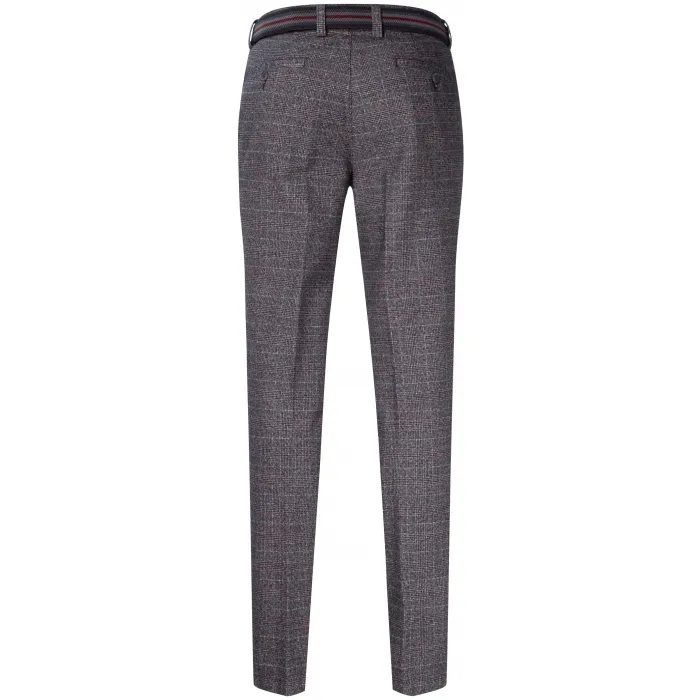 Henk ter Horst pantaloni a quadri slim fit in cotone grigio scuro